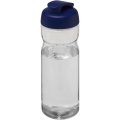 H2O Active® Eco Base 650 ml keeratava kaanega spordipudel, Läbipaistev / sinine