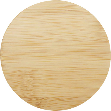 Logo trade reklaamkingituse pilt: Leona 350 ml klaastass bambusest kaanega