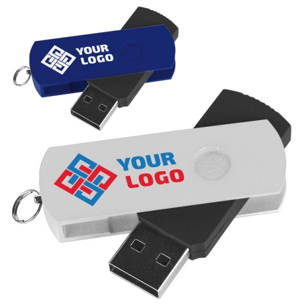 Logotrade firmakingid pilt: Metallist ja plastist USB-mälupulk