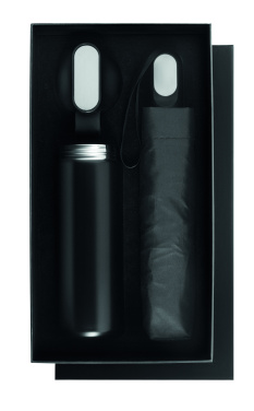 Logotrade meene foto: HITHERE kinkekomplekt termospudeli ja vihmavarjuga