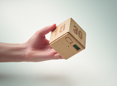 Logo trade reklaamtoote pilt: Bambusest keeratav edasilükkamise taimer