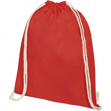 Logotrade mainoslahja ja liikelahja kuva: Orissa 100 g/m² organic cotton drawstring bag 5L