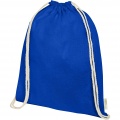 Orissa 100 g/m² organic cotton drawstring bag 5L, Kuninkaallinen sininen