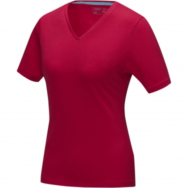 Logotrade mainoslahja tuotekuva: Kawartha short sleeve women's organic V-neck t-shirt