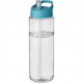 H2O Active® Vibe 850 ml -urheilujuomapullo kaatonokkakannella, Läpinäkyvä / Aqua sininen