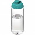 H2O Active® Octave Tritan™ 600 ml urheilujuomapullo pikalukittavalla korkilla, Läpinäkyvä kirkas / Aqua sininen