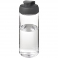 H2O Active® Octave Tritan™ 600 ml urheilujuomapullo pikalukittavalla korkilla, Läpinäkyvä kirkas/harmaa