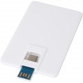 Duo Slim 64 Gt USB-asema, Type-C ja USB-A 3.0, Valkoinen