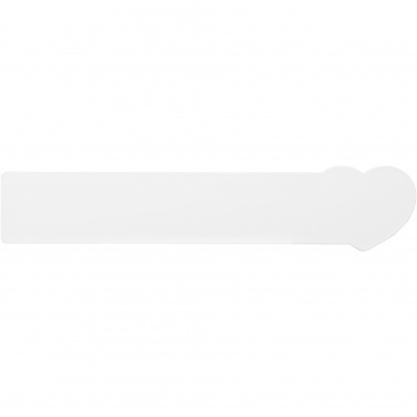 Logotrade mainoslahja tuotekuva: Tait 15 cm Sydämenmuotoinen kierrätysmuovinen viivain