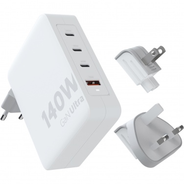 Logotrade liikelahja tuotekuva: Xtorm XVC2140 GaNUltra 140 W matkalaturi 240 W USB-C PD -kaapelilla