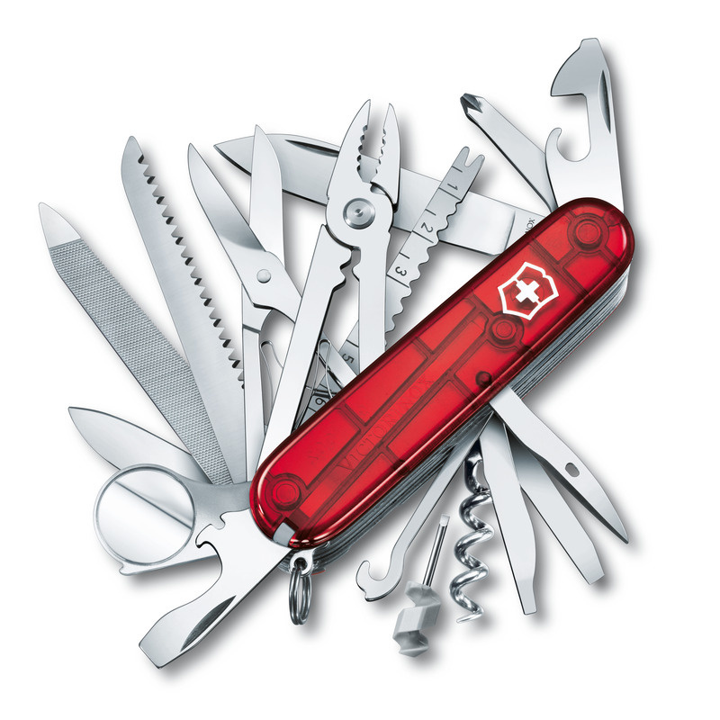 Logo trade mainostuote kuva: Taskuveitsi SwissChamp läpinäkyvä Victorinox