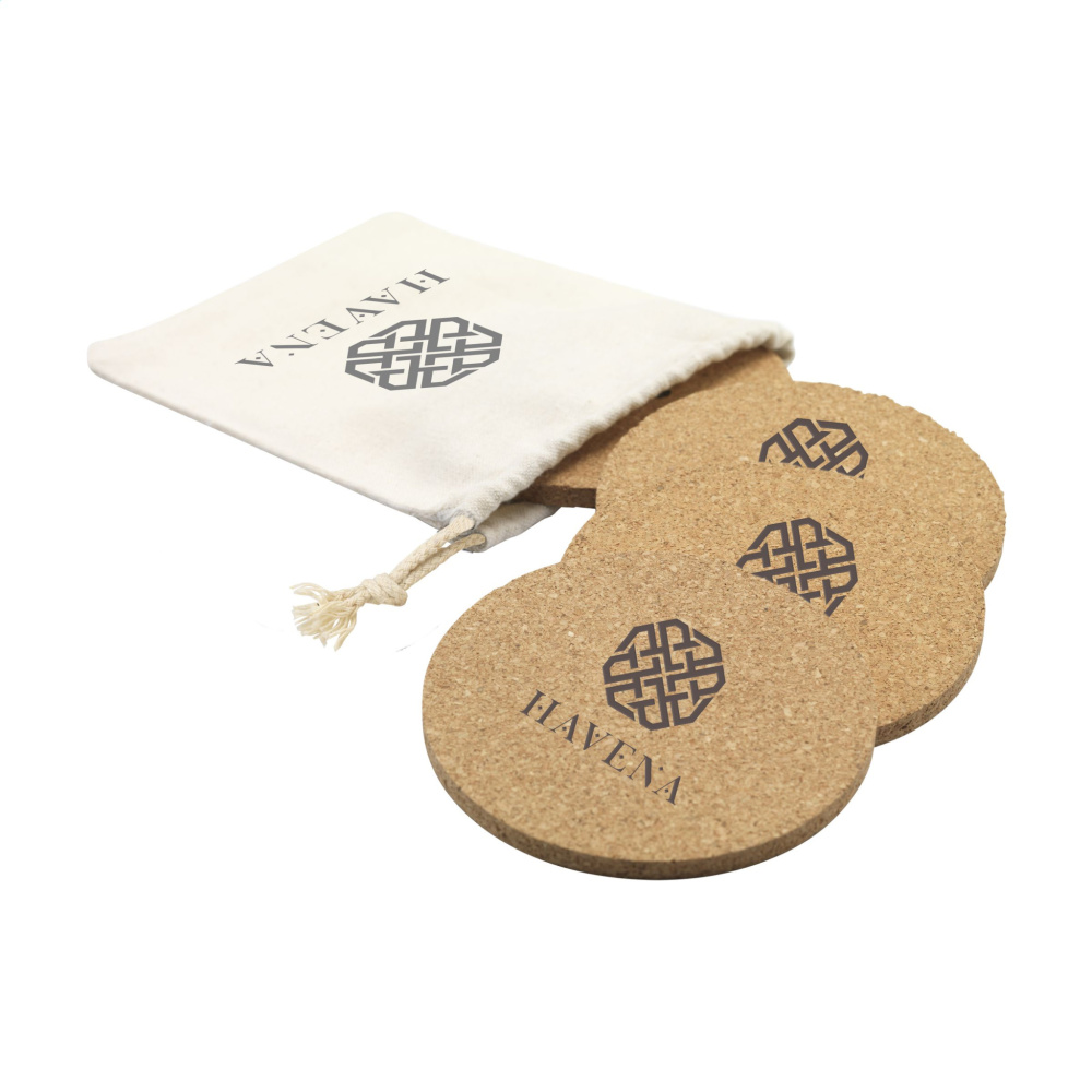 Logo trade liikelahjat tuotekuva: Cork Coaster Set