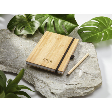 Logotrade mainoslahjat kuva: BambooPlus Paper Notebook A5 - Inkless Pen