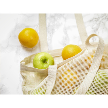 Logo trade mainostuote kuva: Natura Organic Mesh Shopper (180 g/m²) ostoskassi