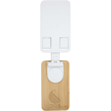 Logotrade liikelahjat kuva: Alfirk kierrätetystä muovista valmistettu kokoontaitettava pöytäpuhelinjalusta bambuyksityiskohdilla