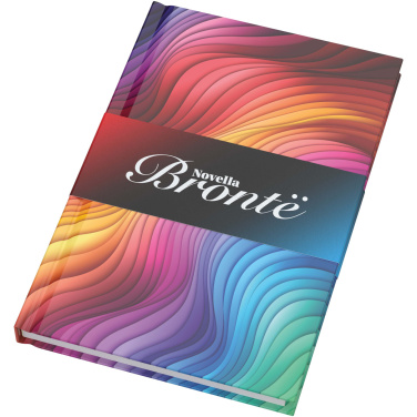 Logo trade mainoslahjat ja liikelahjat kuva: Novella Brontë kiiltävä kovakantinen A5-muistivihko, 100 arkkia
