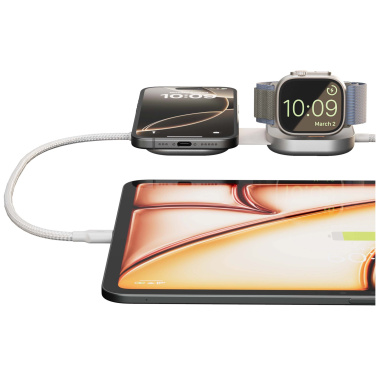 Logotrade mainoslahja tuotekuva: Zens Pro 3 140 W:n USB-C 3-in-1 -latauskaapeli