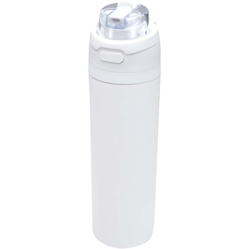 Logo trade mainoslahjat tuotekuva: Theron 800 ml RCS-sertifioitu, kierrätetystä ruostumattomasta teräksestä valmistettu yksiseinäinämäinen vesipullo, monitoimik