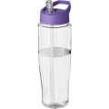 H2O Active® Tempo 700 ml sportinis buteliukas su snapeliu su dangteliu, Skaidrus / violetinis