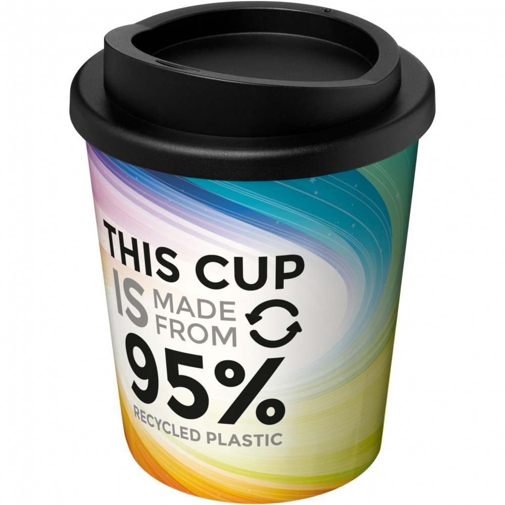 Logotrade reklaminiai produktai nuotrauka: Brite-Americano® Espresso Recycled 250 ml izoliuotas stiklainis