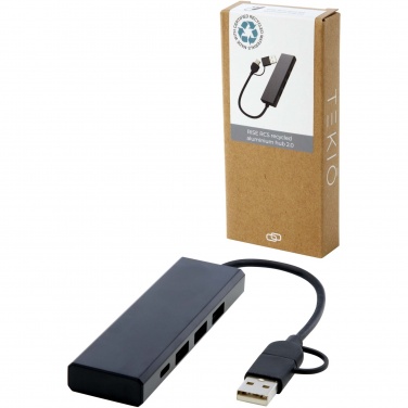 Logotrade dovana nuotrauka: Rise RCS perdirbto aliuminio USB 2.0 šakotuvas