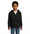 STONE KIDS ZIP HOODIE 260, Juoda