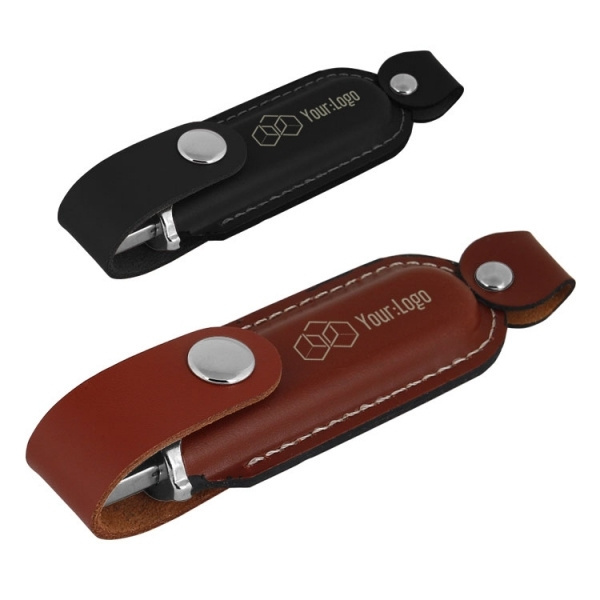 Logotrade reklaminiai produktai nuotrauka: Odinė USB atmintinė