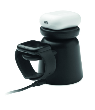 Logotrade firminės dovanos nuotrauka: 3 viename belaidis įkroviklis 15 W