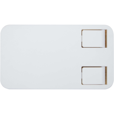 Logotrade dovana nuotrauka: „Alfirk“ perdirbto plastiko sulankstomas stalo telefono stovas su bambuko detalėmis