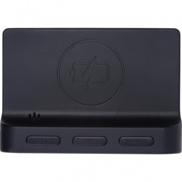 Logotrade reklaminės dovanos nuotrauka: Žadintuvas ir belaidis įkroviklis ADELAIDE