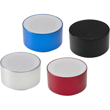 Logotrade dovana nuotrauka: „Ankaa“ 3 W perdirbto aliuminio belaidis „Bluetooth®“ garsiakalbis