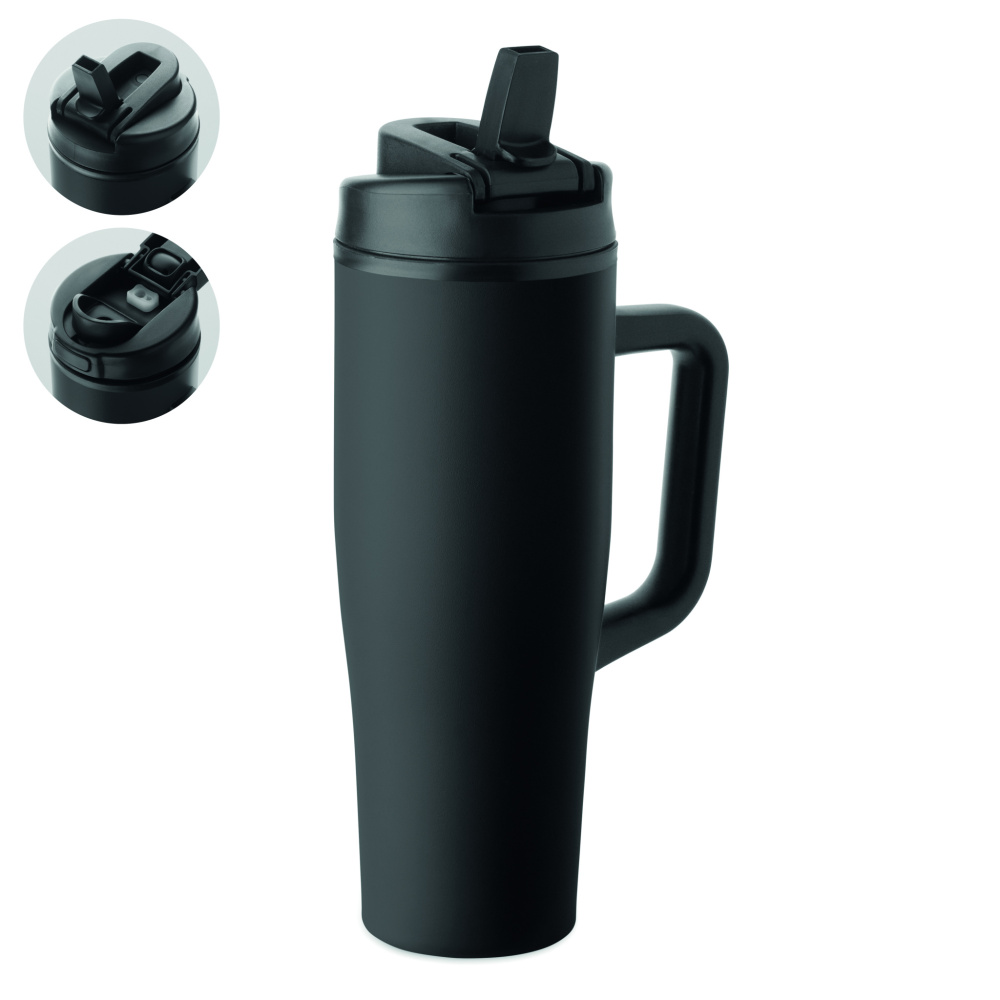 Logotrade verslo dovanos nuotrauka: Dvigubos sienelės stiklinė 900 ml