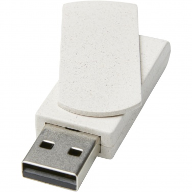 Logotrade korporatīvās dāvanas foto: Pagrieziet 4 GB kviešu salmu USB zibatmiņas disku