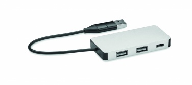 Logotrade biznesa dāvanas foto: 3 portu USB centrmezgls ar 20 cm kabeli