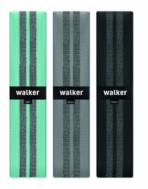 Logotrade korporatīvās dāvanas foto: 3 fitnesa joslu komplekts somiņā