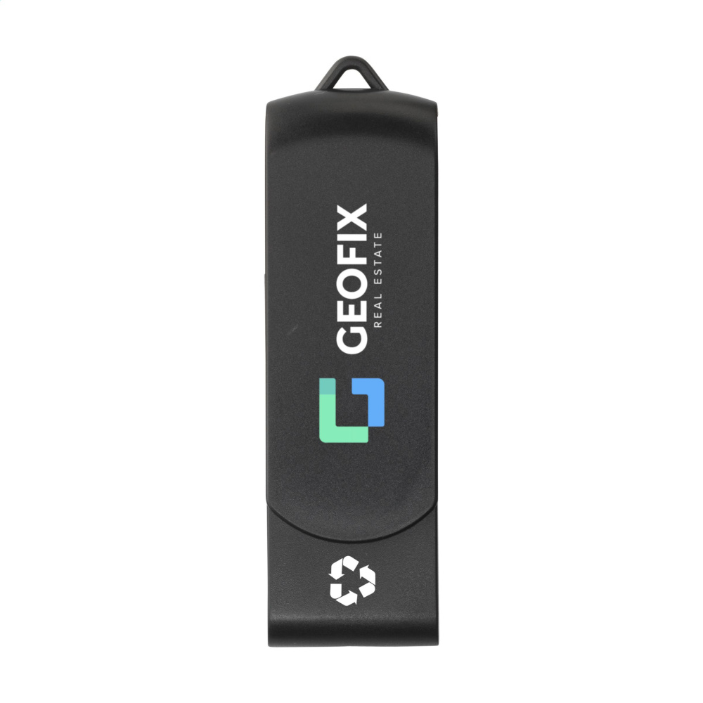 Logotrade biznesa dāvanas foto: USB Twist Recycle 64 GB