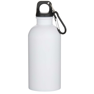 Logotrade korporatīvās dāvanas foto: Oregon 400 ml sublimācijas RCS pārstrādāta viensienas nerūsējošā tērauda ūdens pudele ar karabīni