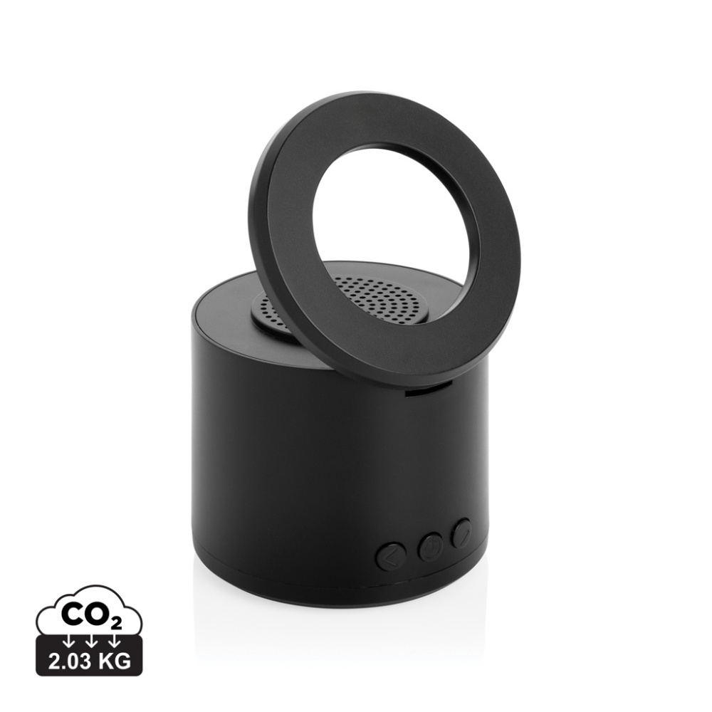 Logotrade biznesa dāvanas foto: Magpulse RCS pārstrādātas plastmasas 3W skaļrunis ar magnētisku turētāju