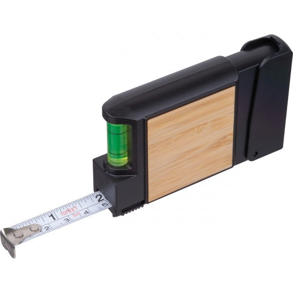 Logotrade dāvanas foto: 3 metru mērlente ar līmeņrādi HALIFAX