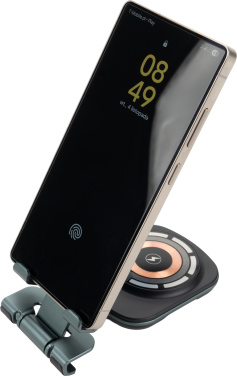 Logotrade korporatīvās dāvanas foto: Tālruņa turētājs ar bezvadu lādētāju