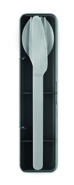 Logotrade biznesa dāvanas foto: Nerūsējošā tērauda galda piederumu komplekts