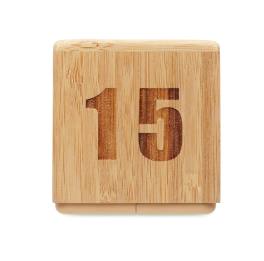 Logotrade Ideja dāvanas foto: Bambusa vērpjamais atlikšanas taimeris