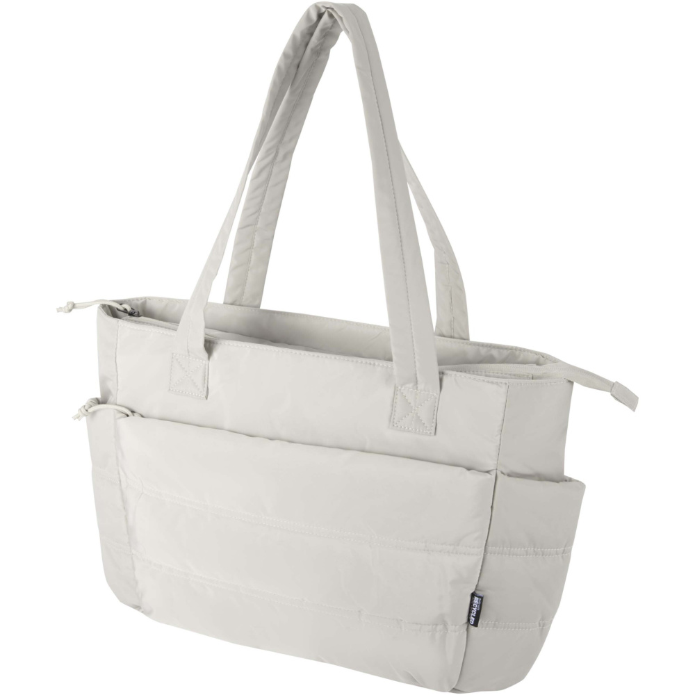 Logotrade Ideja dāvanas foto: Puffer 15,6" GRS pārstrādāta klēpjdatora iepirkumu soma 18L
