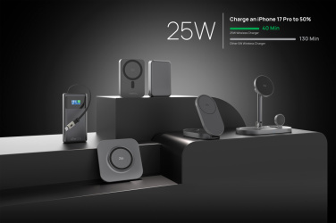 Logotrade logo dāvanas foto: Quantum RCS īpaši ātra 10 000 mAh magnētiska 25 W pārnēsājamā baterija