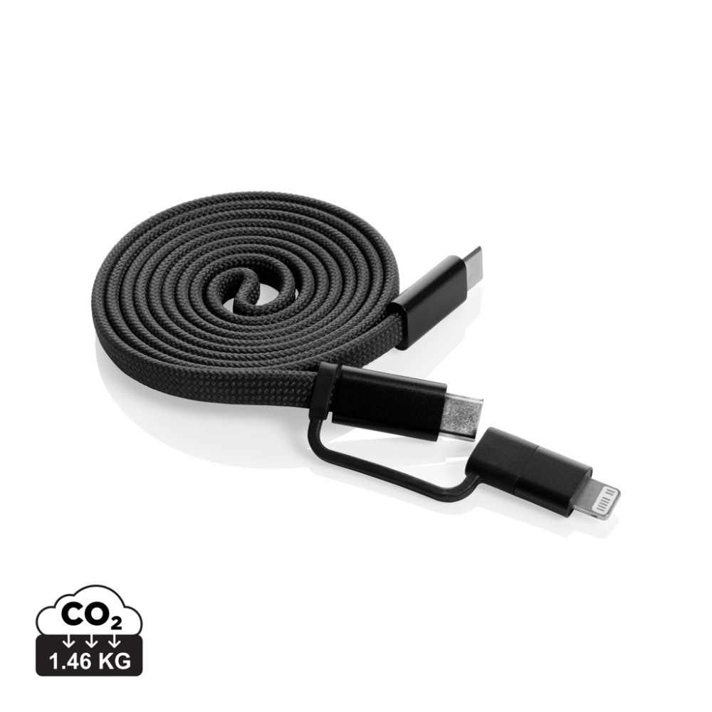 Logotrade korporatīvās dāvanas foto: Arc RCS pārstrādāts īpaši plāns 60 W 2 vienā magnētiskais kabelis