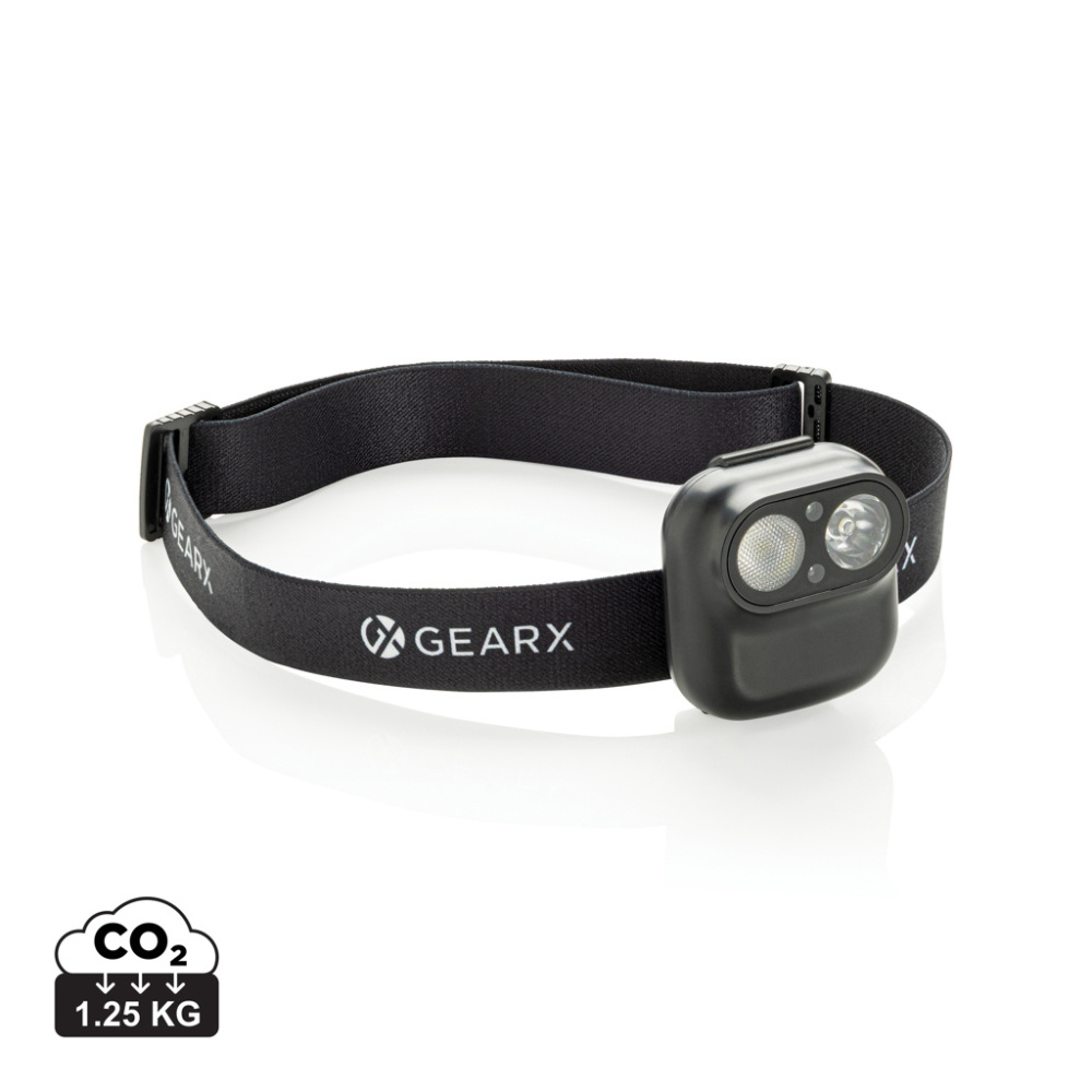 Logotrade dāvanas foto: Gear X RCS rPlastmasas galvas lukturītis ar kustības sensoru