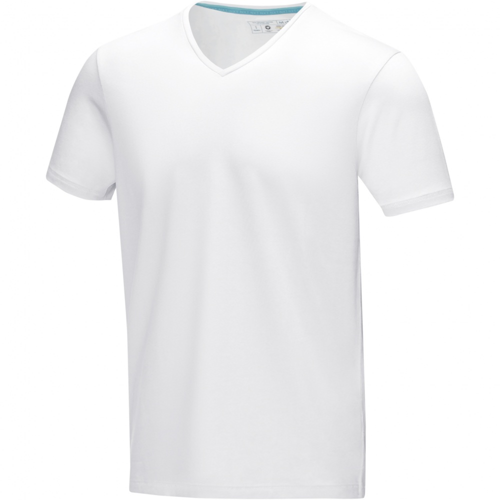 Логотрейд pекламные продукты картинка: Kawartha short sleeve men's organic V-neck t-shirt