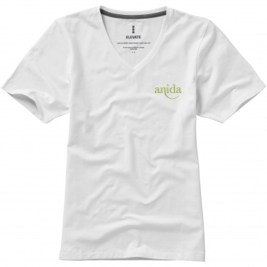 Логотрейд pекламные подарки картинка: Kawartha short sleeve women's organic V-neck t-shirt