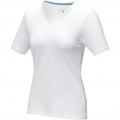 Kawartha short sleeve women's organic V-neck t-shirt, Белый