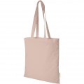 Orissa 140 g/m² organic cotton tote bag 7L, Бледно-розовый